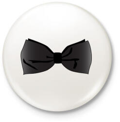 printfashion Csokornyakkendő - Kitűző, hűtőmágnes - Fehér (5216545)