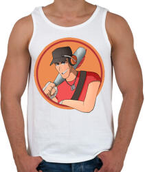 printfashion TF2 - Scout - Férfi atléta - Fehér (1933131)