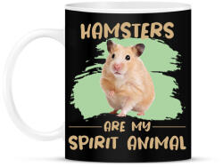 printfashion Hamsters are my spirit animal - Bögre - Fekete (7097101)