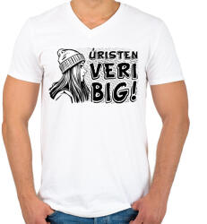 printfashion Úristen veri big - Férfi V-nyakú póló - Fehér (16792348)