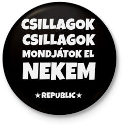 printfashion CSILLAGOK CSILLAGOK - Kitűző, hűtőmágnes - Fekete (10215684)