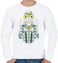 printfashion Mr. Rabbit - Férfi pulóver - Fehér (1258759)