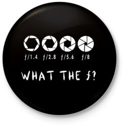 printfashion Fotós - F stop - Kitűző, hűtőmágnes - Fekete (4181487)
