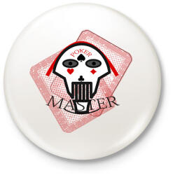 printfashion pokermaster_4 - Kitűző, hűtőmágnes - Fehér (13088418)