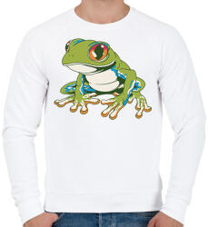 printfashion Béka - Férfi pulóver - Fehér (13218247)
