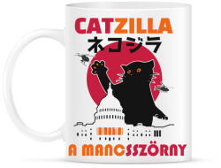 printfashion Catzilla mancsszörny - Bögre - Fehér (4243042)