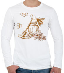 printfashion Méhész - Férfi hosszú ujjú póló - Fehér (13756053)