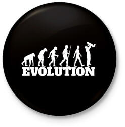 printfashion APA evolúció - Kitűző, hűtőmágnes - Fekete (3094995)