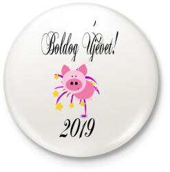 printfashion boldogújévet2 - Kitűző, hűtőmágnes - Fehér (3078531)