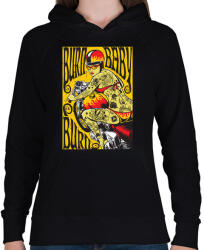 printfashion Született csajszi - Női kapucnis pulóver - Fekete (35792)