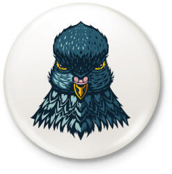 printfashion Galamb - Kitűző, hűtőmágnes - Fehér (4588995)