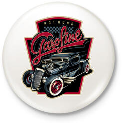 printfashion HOT ROAD - Kitűző, hűtőmágnes - Fehér (3073661)