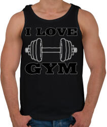 printfashion I love gym - Férfi atléta - Fekete (13578790)