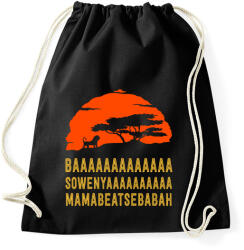 printfashion Afrikai Oroszlán - Sportzsák, Tornazsák - Fekete (4741391)