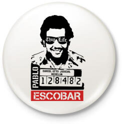 printfashion Escobar thug life - Kitűző, hűtőmágnes - Fehér (12587450)