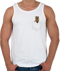 printfashion Quokka zsebben - Férfi atléta - Fehér (13948459)