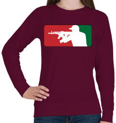 printfashion AMD league - Női pulóver - Bordó (447730)