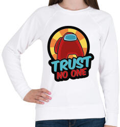 printfashion Among us trust no one - Női pulóver - Fehér (4188944)
