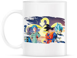 printfashion Dragonball x Fortnite - karakterek - Bögre - Fehér (8256301)