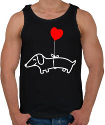 printfashion Tacskó lufival - Férfi atléta - Fekete (5585873)