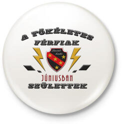 printfashion Tökéletes férfi június - Kitűző, hűtőmágnes - Fehér (3089439)