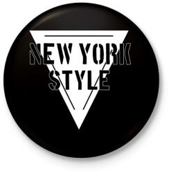 printfashion NEW YORK STYLE - Kitűző, hűtőmágnes - Fekete (4387610)