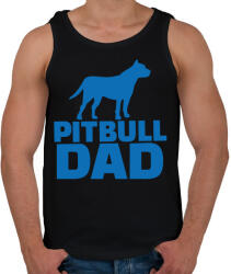 printfashion Pitbull apa - Férfi atléta - Fekete (1197461)