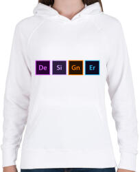 printfashion Designer / Grafikus - Női kapucnis pulóver - Fehér (5242239)