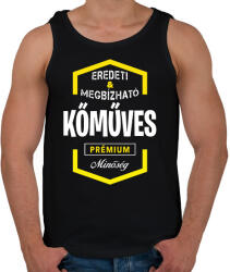 printfashion Kőműves prémium minőség - Férfi atléta - Fekete (1431243)