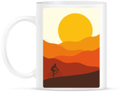 printfashion Biciklizés a hegyekben - Bögre - Fehér (789336)