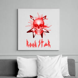 printfashion rock star red - Vászonkép - Fehér (6628545)