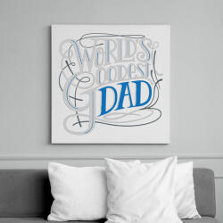 printfashion Coolest dad - a leglazább apa - Vászonkép - Fehér (6635693)