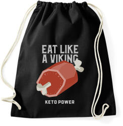 printfashion EAT LIKE A VIKING - Sportzsák, Tornazsák - Fekete (10361517)