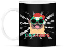 printfashion KARÁCSONYI MOPSZ - Bögre - Fekete (10757625)