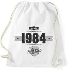 printfashion born-in-1984-(dark&lightgrey) - Sportzsák, Tornazsák - Fehér (473622)
