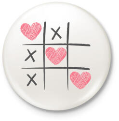 printfashion sziv amőba - Kitűző, hűtőmágnes - Fehér (12347648)