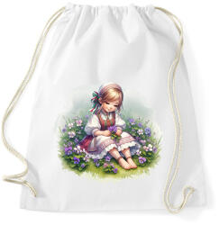 printfashion Kislány népviseletben - Sportzsák, Tornazsák - Fehér (15817598)