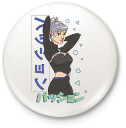 printfashion Anime csaj - Kitűző, hűtőmágnes - Fehér (7646825)