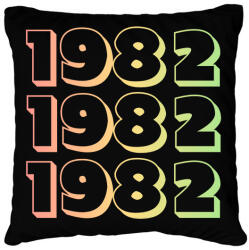 printfashion 1982 - Párnahuzat, Díszpárnahuzat - Fekete (12737059)