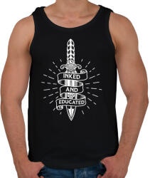 printfashion Tetovált és művelt - Férfi atléta - Fekete (12602050)