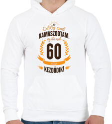 printfashion kamasz-60-brown-orange - Férfi kapucnis pulóver - Fehér (614570)