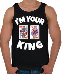 printfashion i'M YOUR KING - Férfi atléta - Fekete (10736471)
