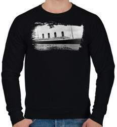 printfashion Titanic hajó - Férfi pulóver - Fekete (14896765)