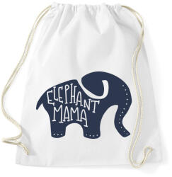 printfashion Mama elefánt - Sportzsák, Tornazsák - Fehér (1224637)