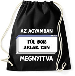 printfashion Túl sok ablak - Sportzsák, Tornazsák - Fekete (13256584)