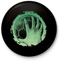 printfashion Kézilabda - Kitűző, hűtőmágnes - Fekete (13482884)