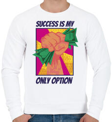printfashion Siker az egyetlen opció - Férfi pulóver - Fehér (12660506)