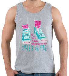 printfashion Tüzes utcák - Férfi atléta - Sport szürke (83423)