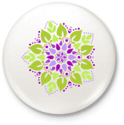 printfashion Gyógyító tavaszi mandala - Kitűző, hűtőmágnes - Fehér (13396048)