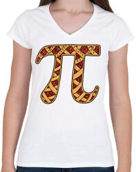 printfashion Pite pi - Női V-nyakú póló - Fehér (13878957)